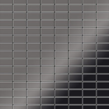 Metal Mosaic Tile Titanium Smoke mirror dark grey 1.6mm Bauhaus-Ti-SM