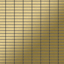 Metal Mosaic Tile Titanium Gold brushed gold 1.6mm Cabin-Ti-GB