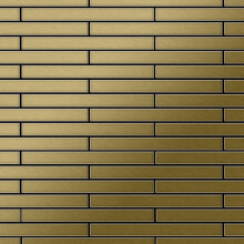 Metal Mosaic Tile Titanium Gold brushed gold 1.6mm Avenue-Ti-GB
