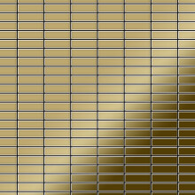 Metal Mosaic Tile Titanium Gold mirror grey 1.6mm Cabin-Ti-GM