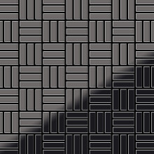 Metal Mosaic Tile Titanium Smoke mirror dark grey 1.6mm Basketweave-Ti-SM