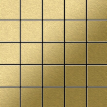 Metal Mosaic Tile Titanium Gold brushed gold 1.6mm Century-Ti-GB
