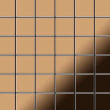 Metal Mosaic Tile Titanium Amber mirror copper 1.6mm Cinquanta-Ti-AM