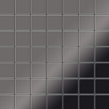 Metal Mosaic Tile Titanium Smoke mirror dark grey 1.6mm Attica-Ti-SM