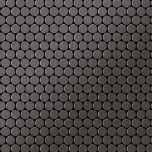 Metal Mosaic Tile Titanium Smoke brushed dark grey 1.6mm Penny-Ti-SB