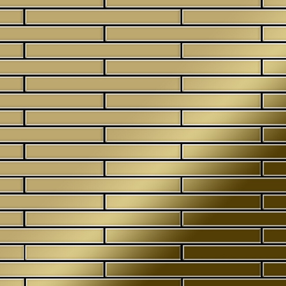 Metal Mosaic Tile Titanium Gold Mirror Gold 1.6Mm Avenue-Ti-Gm 4250691726208