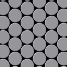 Metal Mosaic Tile Stainless Steel matt grey 1.6mm Dome-S-S-MA