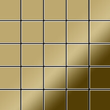 Metal Mosaic Tile Titanium Gold mirror gold 1.6mm Century-Ti-GM
