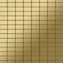 Metal Mosaic Tile Titanium Gold brushed gold 1.6mm Bauhaus-Ti-GB