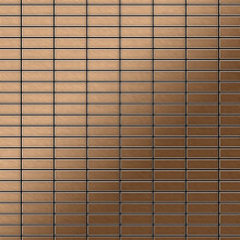 Metal Mosaic Tile Titanium Amber brushed copper 1.6mm Cabin-Ti-AB