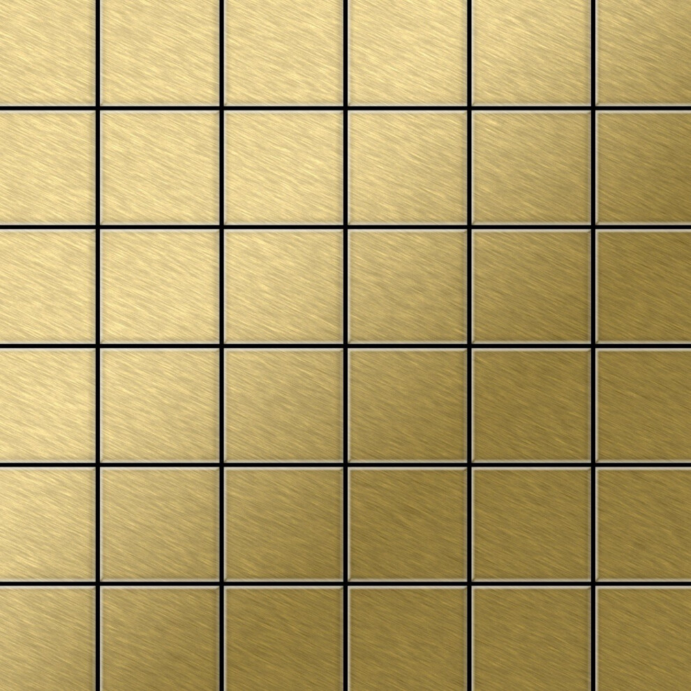 Metal Mosaic Tile Titanium Gold Brushed Gold 1.6Mm Cinquanta-Ti-Gb 4250691726895