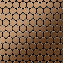 Metal Mosaic Tile Titanium Amber brushed copper 1.6mm Dollar-Ti-AB
