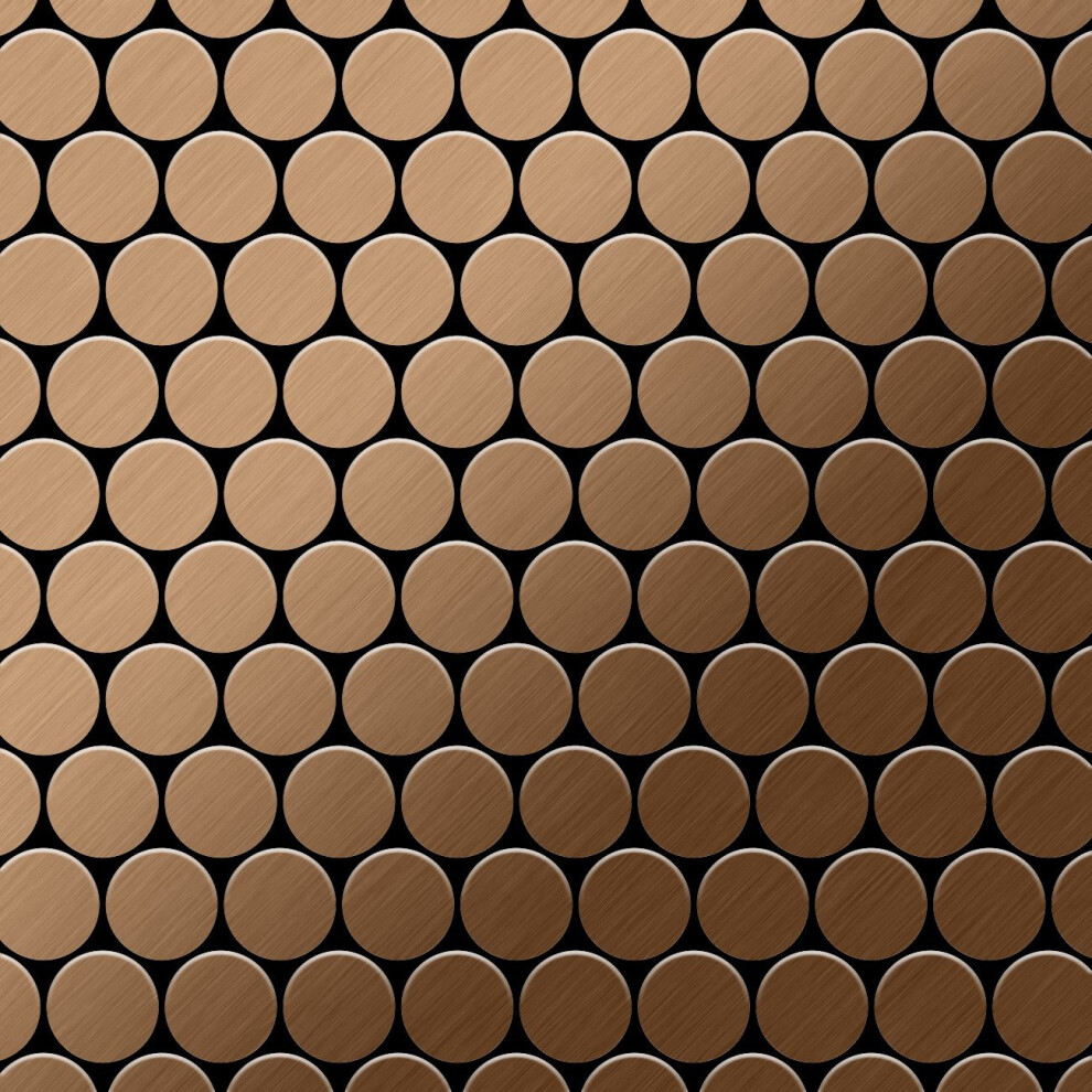 Metal Mosaic Tile Titanium Amber Brushed Copper 1.6Mm Dollar-Ti-Ab 4250691727434