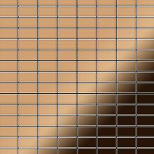 Metal Mosaic Tile Titanium Amber mirror copper 1.6mm Bauhaus-Ti-AM
