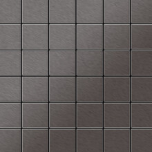 Metal Mosaic Tile Titanium Smoke brushed dark grey 1.6mm Cinquanta-Ti-SB