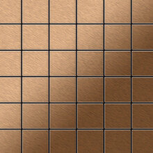 Metal Mosaic Tile Titanium Amber brushed copper 1.6mm Cinquanta-Ti-AB