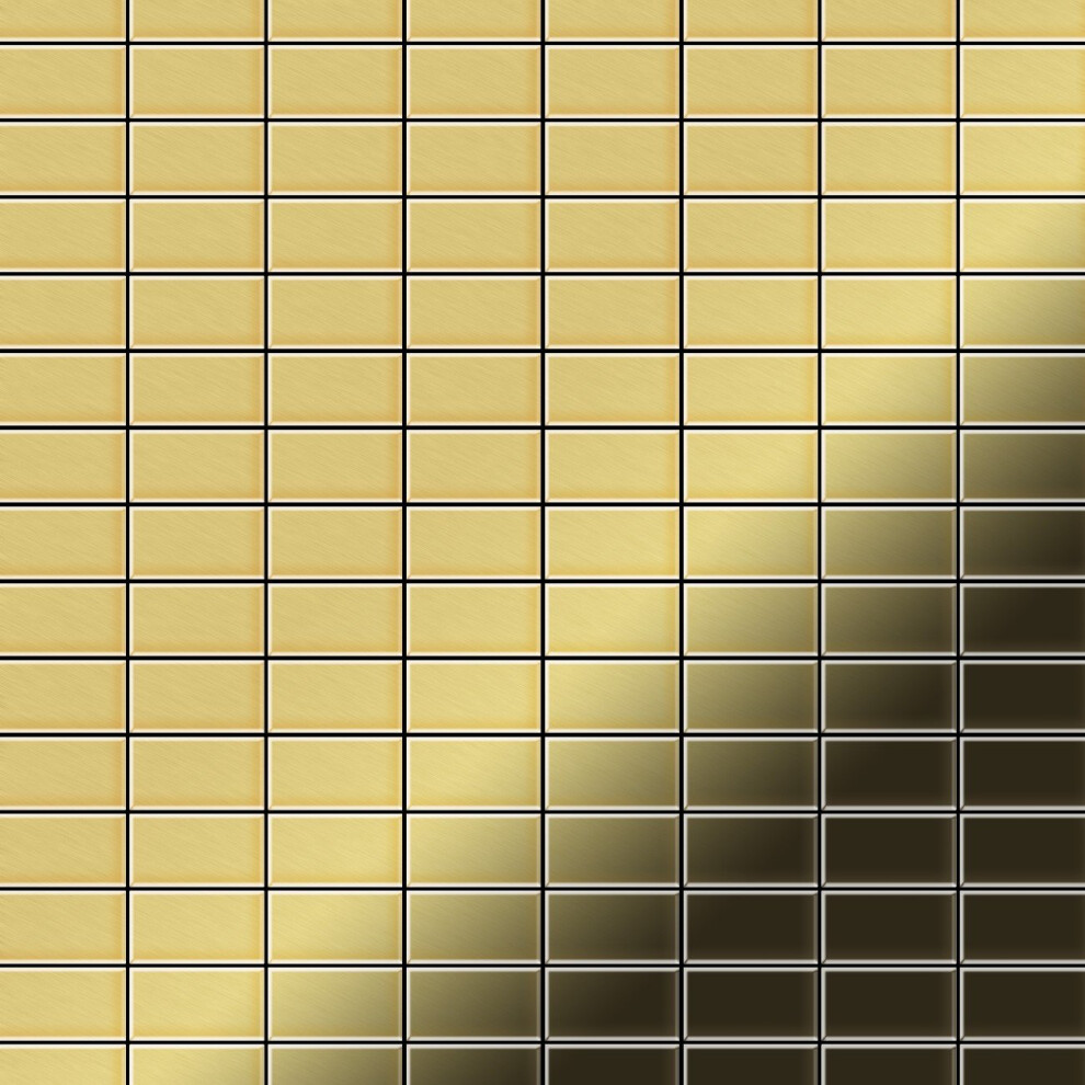 Metal Mosaic Tile Brass Mill Gold 1.6Mm Bauhaus-Bm 4250691726529