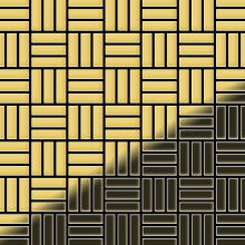 Metal Mosaic Tile Brass mill gold 1.6mm Basketweave-BM