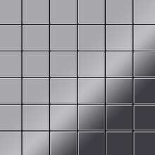 Metal Mosaic Tile Stainless Steel mirror grey 1.6mm Cinquanta-S-S-M