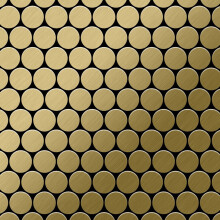 Metal Mosaic Tile Titanium Gold brushed gold 1.6mm Dollar-Ti-GB