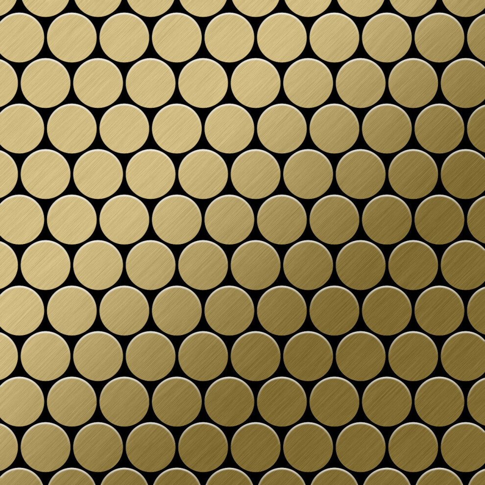 Metal Mosaic Tile Titanium Gold Brushed Gold 1.6Mm Dollar-Ti-Gb 4250691727458