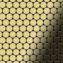 Metal Mosaic Tile Brass mill gold 1.6mm Dollar-BM
