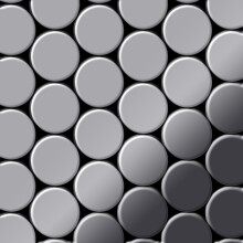 Metal Mosaic Tile Stainless Steel mirror grey 1.6mm Dome-S-S-M
