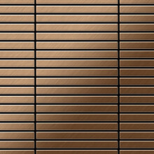 Metal Mosaic Tile Titanium Amber brushed copper 1.6mm Linear-Ti-AB