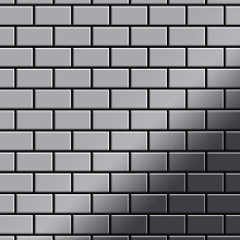 Metal Mosaic Tile Stainless Steel mirror grey 1.6mm House-S-S-M