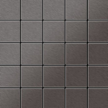 Metal Mosaic Tile Titanium Smoke brushed dark grey 1.6mm Century-Ti-SB
