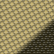 Metal Mosaic Tile Brass mill gold 1.6mm Swiss Cross-BM