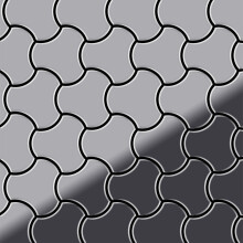 Metal Mosaic Tile Stainless Steel mirror grey 1.6mm Ubiquity-S-S-M