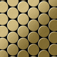 Metal Mosaic Tile Titanium Gold brushed gold 1.6mm Dome-Ti-GB