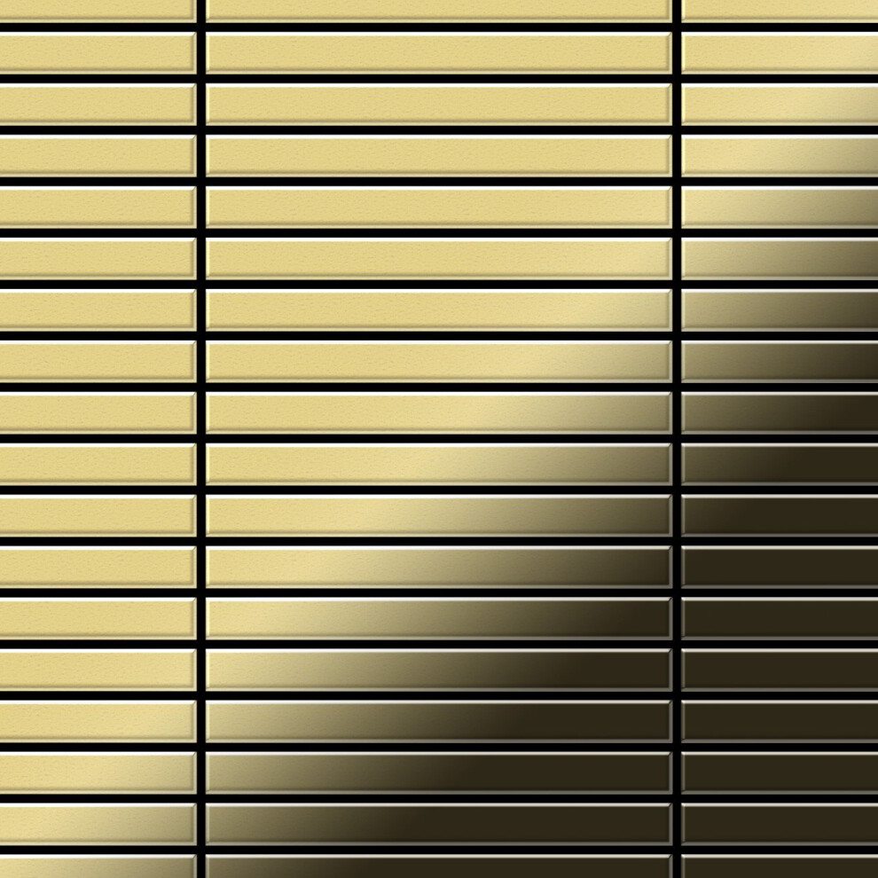 Metal Mosaic Tile Brass Mill Gold 1.6Mm Linear-Bm 4250691729186