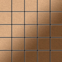 Metal Mosaic Tile Titanium Amber brushed copper 1.6mm Century-Ti-AB