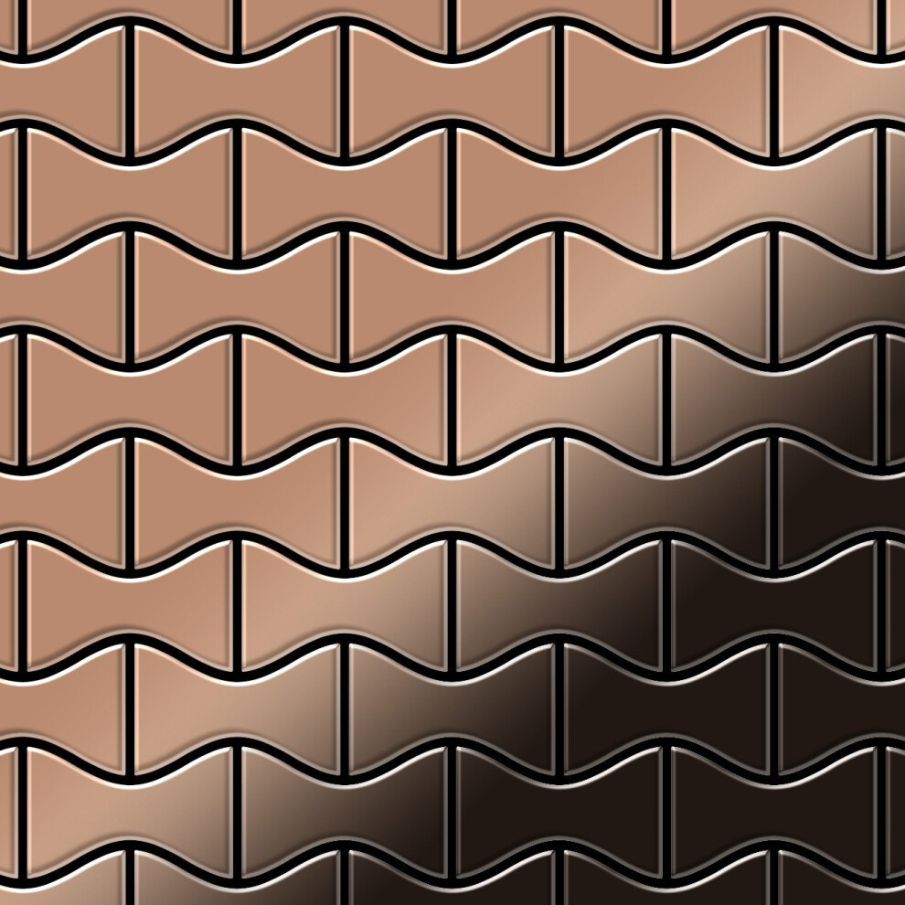 Metal Mosaic Tile Titanium Amber Mirror Copper 1.6Mm Kismet-Ti-Am 4250691728844