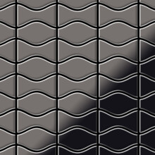 Metal Mosaic Tile Titanium Smoke mirror dark grey 1.6mm Kismet & Karma-Ti-SM
