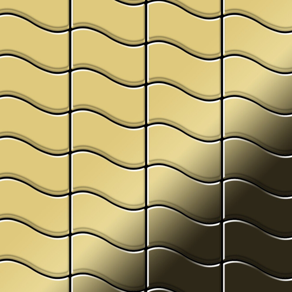 Metal Mosaic Tile Brass Mill Gold 1.6Mm Flux-Bm 4250691727786