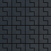 Metal Mosaic Tile Raw Steel mill grey 1.6mm Kink-RS