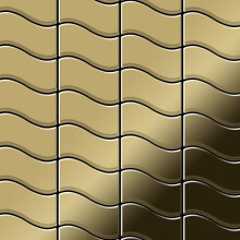 Metal Mosaic Tile Titanium Gold mirror gold 1.6mm Flux-Ti-GM