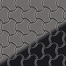 Metal Mosaic Tile Titanium Smoke mirror dark grey 1.6mm Ubiquity-Ti-SM