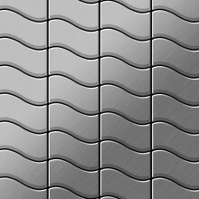 Metal Mosaic Tile Stainless Steel marine brushed grey 1.6mm Flux-S-S-MB
