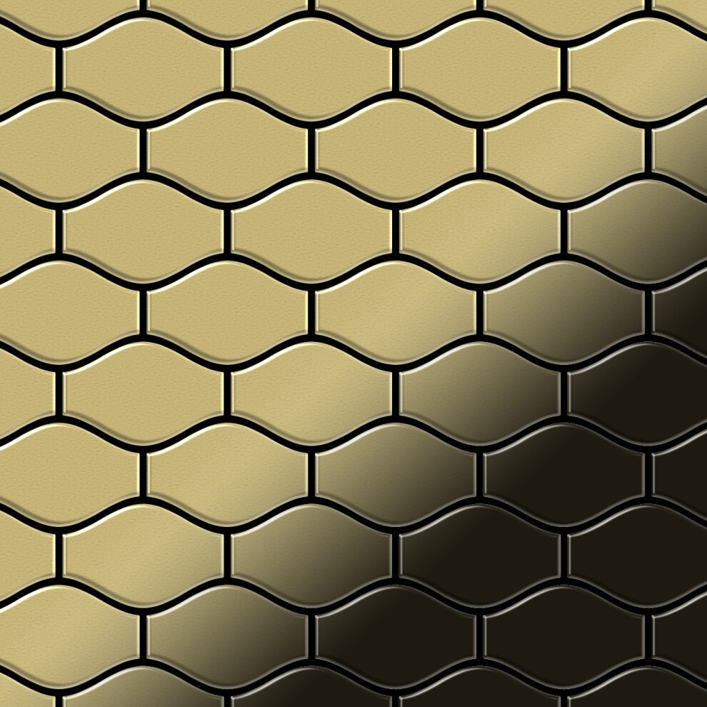 Metal Mosaic Tile Brass Mill Gold 1.6Mm Karma-Bm 4250691728622