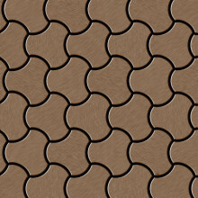 Metal Mosaic Tile Titanium Amber brushed copper 1.6mm Ubiquity-Ti-AB