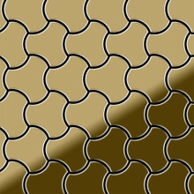 Metal Mosaic Tile Titanium Gold mirror gold 1.6mm Ubiquity-Ti-GM
