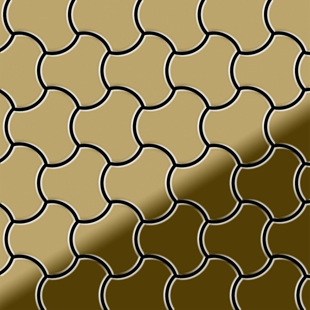 Metal Mosaic Tile Titanium Gold Mirror Gold 1.6Mm Ubiquity-Ti-Gm 4250691730267
