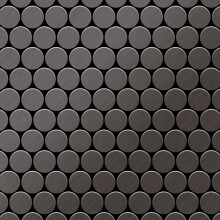 Metal Mosaic Tile Titanium Smoke brushed dark grey 1.6mm Dollar-Ti-SB