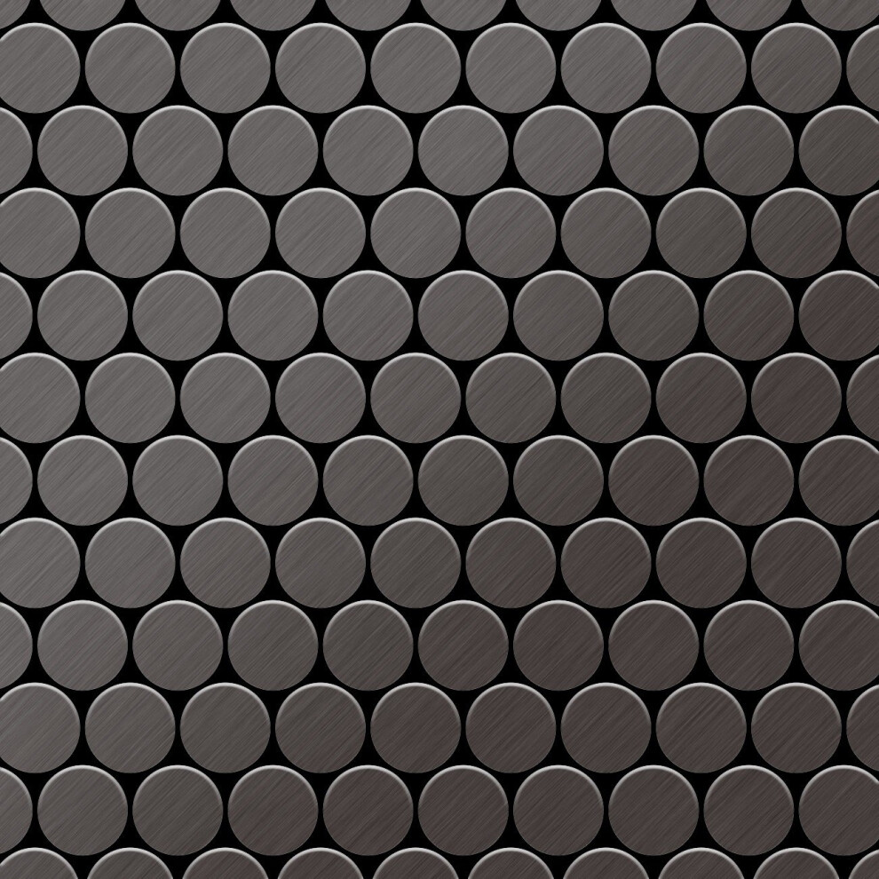 Metal Mosaic Tile Titanium Smoke Brushed Dark Grey 1.6Mm Dollar-Ti-Sb 4250691727472