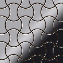 Metal Mosaic Tile Stainless Steel mirror grey 1.6mm Infinit-S-S-M