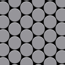 Metal Mosaic Tile Stainless Steel matt grey 1.6mm Medallion-S-S-MA